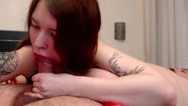 Сочный минет от рыжей россиянки с татуировками Kate Utopia